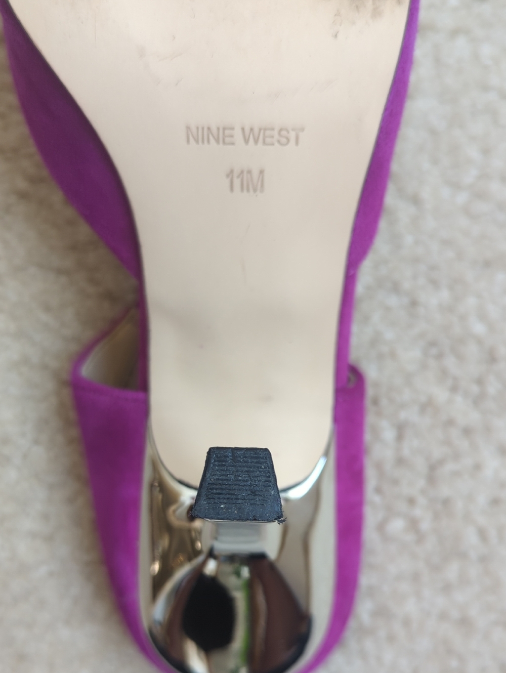 Majestic Magenta Nine West Mules - Picture 3 of 3